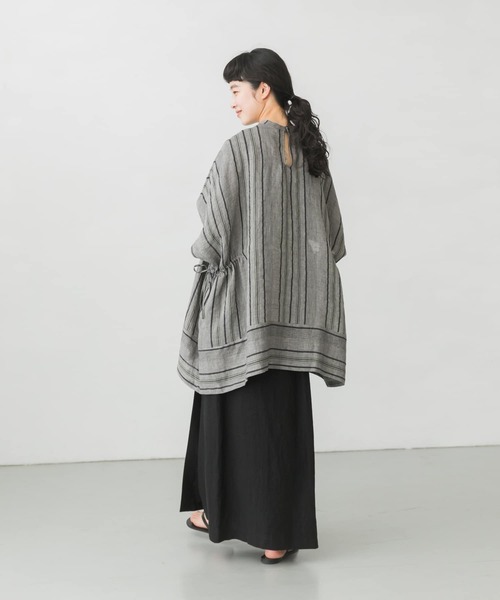 かぐれ（カグレ）の「リネンマルチストライプチュニック