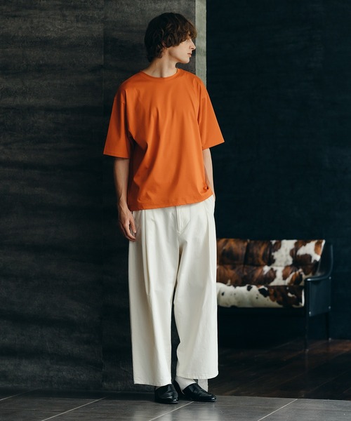 epnok(エプノック)の「Cotton Twill 1Tuck Easy Pants/コットンツイルワンタックイージーパンツ(スラックス・メンズ・オフホワイト/グリーン・SMALL/MEDIUM/LARGE)」の6枚目の写真