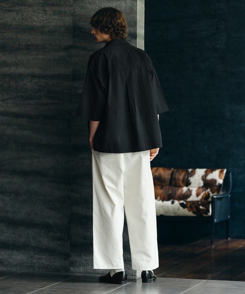 epnok(エプノック)の「Cotton Twill 1Tuck Easy Pants/コットンツイルワンタックイージーパンツ(スラックス・メンズ・オフホワイト/グリーン・SMALL/MEDIUM/LARGE)」の11枚目の写真