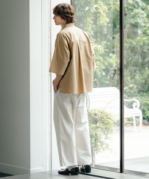 epnok(エプノック)の「Cotton Twill 1Tuck Easy Pants/コットンツイルワンタックイージーパンツ(スラックス・メンズ・オフホワイト/グリーン・SMALL/MEDIUM/LARGE)」の14枚目の写真
