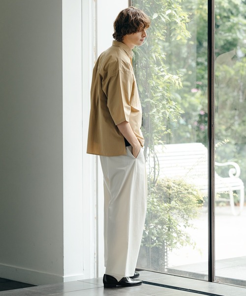epnok(エプノック)の「Cotton Twill 1Tuck Easy Pants/コットンツイルワンタックイージーパンツ(スラックス・メンズ・オフホワイト/グリーン・SMALL/MEDIUM/LARGE)」の13枚目の写真
