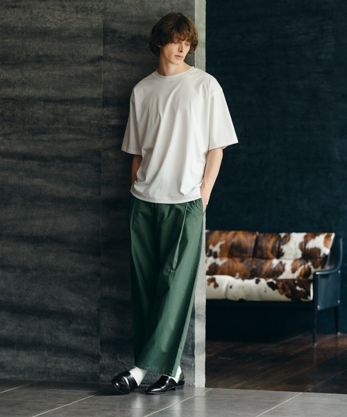 epnok(エプノック)の「Cotton Twill 1Tuck Easy Pants/コットンツイルワンタックイージーパンツ(スラックス・メンズ・オフホワイト/グリーン・SMALL/MEDIUM/LARGE)」の18枚目の写真