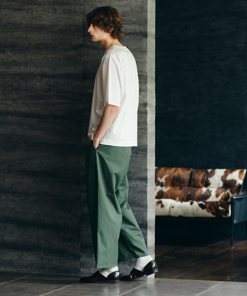 epnok(エプノック)の「Cotton Twill 1Tuck Easy Pants/コットンツイルワンタックイージーパンツ(スラックス・メンズ・オフホワイト/グリーン・SMALL/MEDIUM/LARGE)」の19枚目の写真