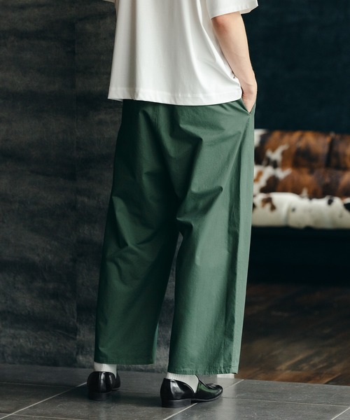 epnok(エプノック)の「Cotton Twill 1Tuck Easy Pants/コットンツイルワンタックイージーパンツ(スラックス・メンズ・オフホワイト/グリーン・SMALL/MEDIUM/LARGE)」の17枚目の写真