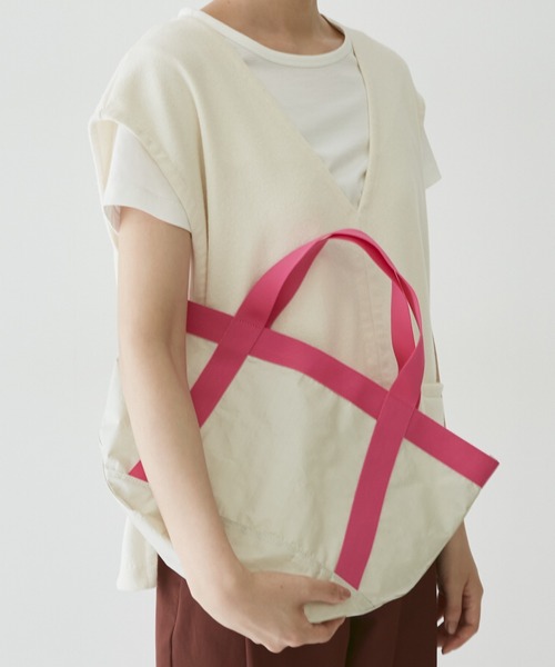 human woman（ヒューマンウーマン）の「◆ナイロントートBAG（トートバッグ・レディース・ブルー/ホワイト系その他・ﾌﾘ-）」の2枚目の写真