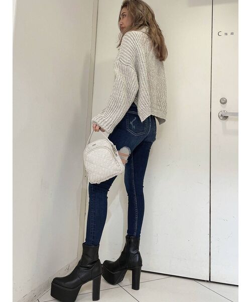 GYDA（ジェイダ）の「GG QUILTING 4WAYミニリュック（バックパック/リュック・レディース・ブラック/アイボリー・FREE）」の7枚目の写真