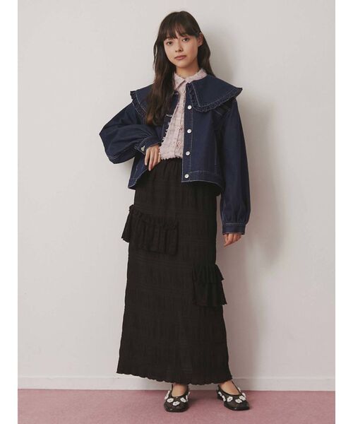 merry jenny（メリージェニー）の「シアーフリンジチャイナシャツ（シャツ/ブラウス・レディース・アイボリー/ピンク・FREE）」の13枚目の写真