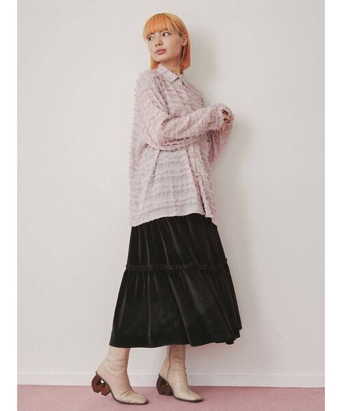 merry jenny（メリージェニー）の「シアーフリンジチャイナシャツ（シャツ/ブラウス・レディース・アイボリー/ピンク・FREE）」の19枚目の写真