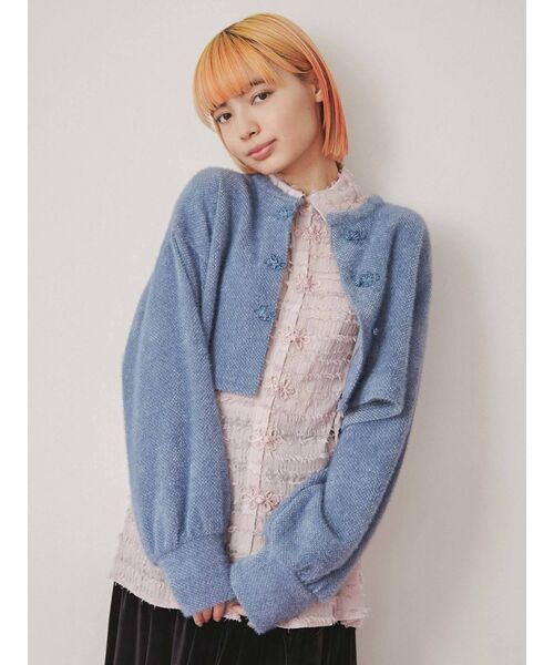 merry jenny（メリージェニー）の「シアーフリンジチャイナシャツ（シャツ/ブラウス・レディース・アイボリー/ピンク・FREE）」の10枚目の写真