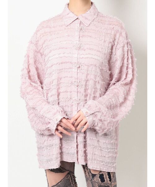 merry jenny（メリージェニー）の「シアーフリンジチャイナシャツ（シャツ/ブラウス・レディース・アイボリー/ピンク・FREE）」の16枚目の写真