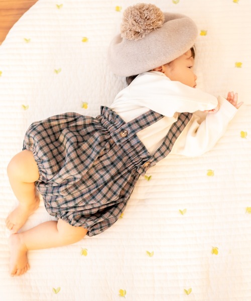 MAKE YOUR DAY（メイクユアデイ）の「梵天付きベレー帽（ハンチング/ベレー帽・キッズ・オレンジ/ブラック/ブラウン/グレー・52/50/56/48/54）」の11枚目の写真