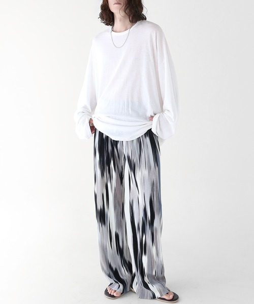 minsobi（ミンソビ）の「マーブル柄プリーツパンツ（その他パンツ・メンズ・ブラウン/ブラック・FREE）」の4枚目の写真