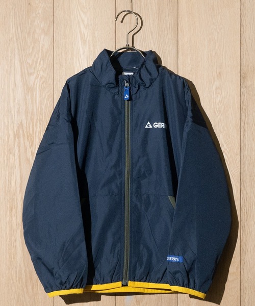 GERRY（ジェリー）の「【30】〔GERRY/ジェリー〕裏トリコット切り替え スタンドジャケット（ナイロンジャケット・キッズ・ブラック/ダークグレー/カーキ/ネイビー/ブラック系その他/ブルー・130/160/150/140）」の6枚目の写真