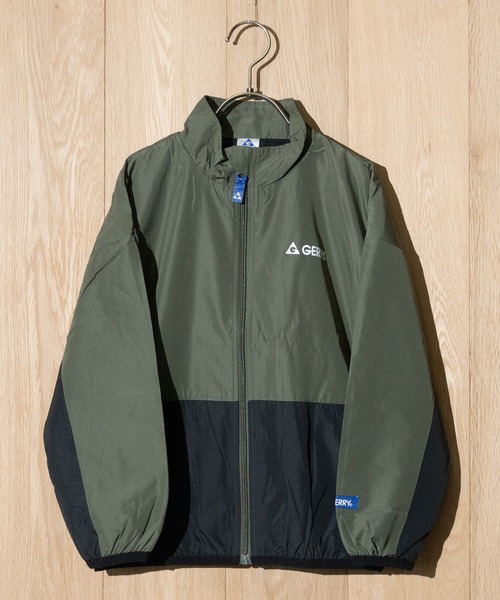 GERRY（ジェリー）の「【30】〔GERRY/ジェリー〕裏トリコット切り替え スタンドジャケット（ナイロンジャケット・キッズ・ブラック/ダークグレー/カーキ/ネイビー/ブラック系その他/ブルー・130/160/150/140）」の5枚目の写真