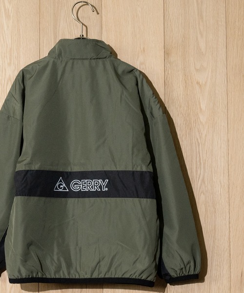 GERRY（ジェリー）の「【30】〔GERRY/ジェリー〕裏トリコット切り替え スタンドジャケット（ナイロンジャケット・キッズ・ブラック/ダークグレー/カーキ/ネイビー/ブラック系その他/ブルー・130/160/150/140）」の11枚目の写真