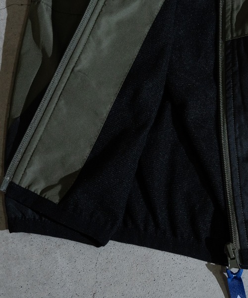 GERRY（ジェリー）の「【30】〔GERRY/ジェリー〕裏トリコット切り替え スタンドジャケット（ナイロンジャケット・キッズ・ブラック/ダークグレー/カーキ/ネイビー/ブラック系その他/ブルー・130/160/150/140）」の14枚目の写真