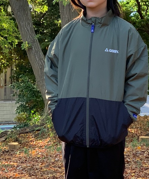 GERRY（ジェリー）の「【30】〔GERRY/ジェリー〕裏トリコット切り替え スタンドジャケット（ナイロンジャケット・キッズ・ブラック/ダークグレー/カーキ/ネイビー/ブラック系その他/ブルー・130/160/150/140）」の19枚目の写真