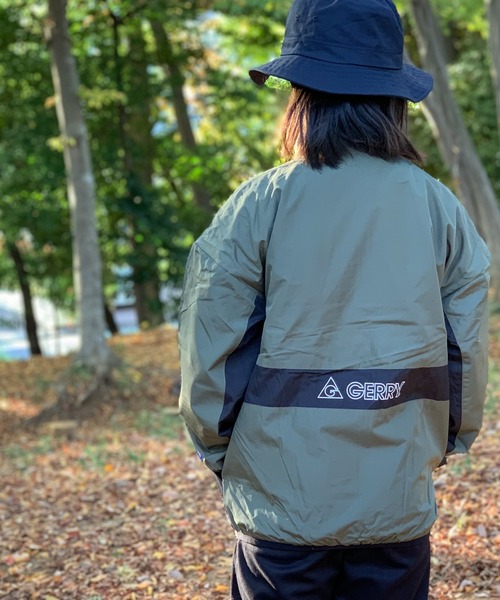 GERRY（ジェリー）の「【30】〔GERRY/ジェリー〕裏トリコット切り替え スタンドジャケット（ナイロンジャケット・キッズ・ブラック/ダークグレー/カーキ/ネイビー/ブラック系その他/ブルー・130/160/150/140）」の20枚目の写真