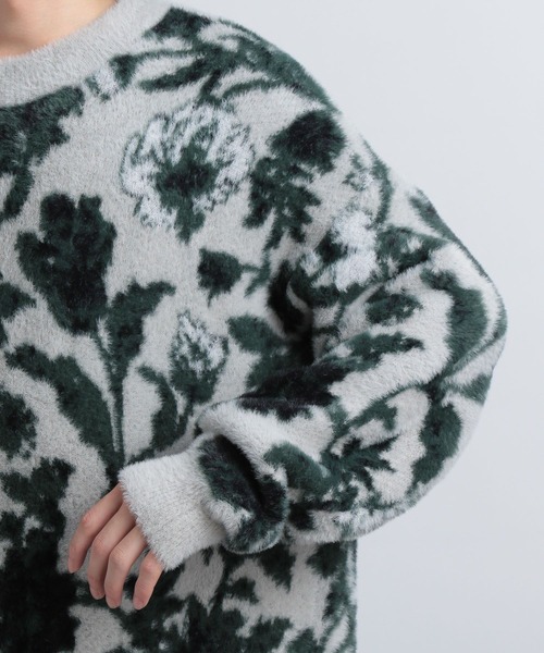 HARE ハレ フラワー ソフト シャギー プルオーバー ニット HARE（ハレ）の「フラワーSOFTシャギープルオーバー(HARE