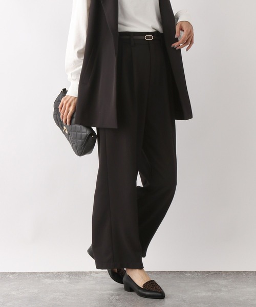 GLOBAL WORK（グローバルワーク）の「ウツクシルエットワイドパンツ/352217（その他パンツ・レディース・ブラック/ブラウン/ライトベージュ/ブルー・SMALL/MEDIUM/LARGE）」の8枚目の写真