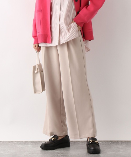 GLOBAL WORK（グローバルワーク）の「ウツクシルエットワイドパンツ/352217（その他パンツ・レディース・ブラック/ブラウン/ライトベージュ/ブルー・SMALL/MEDIUM/LARGE）」の11枚目の写真