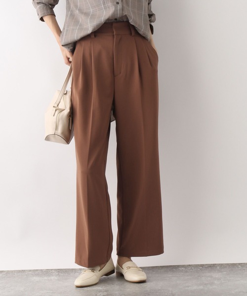 GLOBAL WORK（グローバルワーク）の「ウツクシルエットワイドパンツ/352217（その他パンツ・レディース・ブラック/ブラウン/ライトベージュ/ブルー・SMALL/MEDIUM/LARGE）」の15枚目の写真