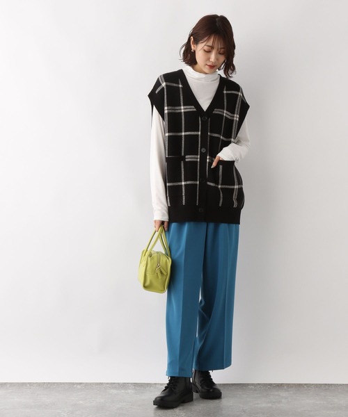 GLOBAL WORK（グローバルワーク）の「ウツクシルエットワイドパンツ/352217（その他パンツ・レディース・ブラック/ブラウン/ライトベージュ/ブルー・SMALL/MEDIUM/LARGE）」の17枚目の写真