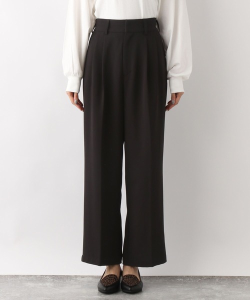 GLOBAL WORK（グローバルワーク）の「ウツクシルエットワイドパンツ/352217（その他パンツ・レディース・ブラック/ブラウン/ライトベージュ/ブルー・SMALL/MEDIUM/LARGE）」の21枚目の写真