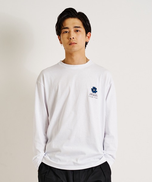 （What it isNt）ART BY MARKGONZALES（ワットイットイズント）の「What it isNt-MG【62302】-L/S TEE/(ワットイットイズント) アートバイ マークゴンザレス /ロンT（Tシャツ/カットソー・メンズ・ホワイト/ブラック・L/XL）」の2枚目の写真