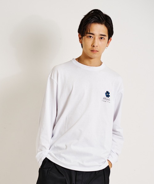 （What it isNt）ART BY MARKGONZALES（ワットイットイズント）の「What it isNt-MG【62302】-L/S TEE/(ワットイットイズント) アートバイ マークゴンザレス /ロンT（Tシャツ/カットソー・メンズ・ホワイト/ブラック・L/XL）」の7枚目の写真