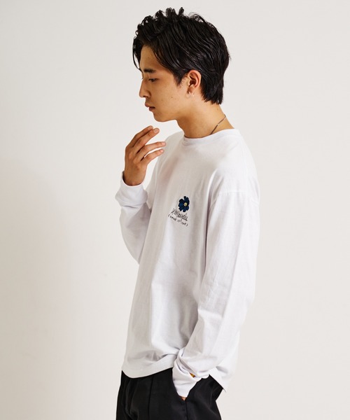 （What it isNt）ART BY MARKGONZALES（ワットイットイズント）の「What it isNt-MG【62302】-L/S TEE/(ワットイットイズント) アートバイ マークゴンザレス /ロンT（Tシャツ/カットソー・メンズ・ホワイト/ブラック・L/XL）」の8枚目の写真