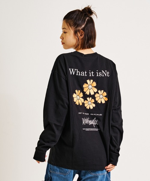 （What it isNt）ART BY MARKGONZALES（ワットイットイズント）の「What it isNt-MG【62302】-L/S TEE/(ワットイットイズント) アートバイ マークゴンザレス /ロンT（Tシャツ/カットソー・メンズ・ホワイト/ブラック・L/XL）」の14枚目の写真
