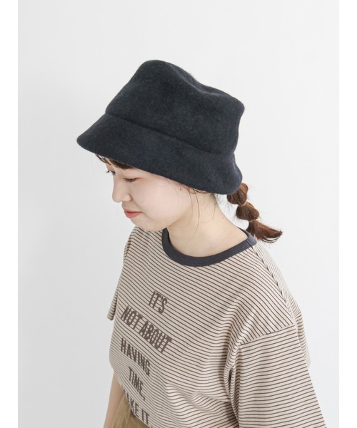 Samansa Mos2(サマンサ モスモス)の「ウールソフトハット(ハット・レディース・ブラック/モカ/キャメル・フリ-)」の2枚目の写真