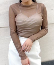 Julia Boutique | シアー長袖トップス/22513(Tシャツ/カットソー)