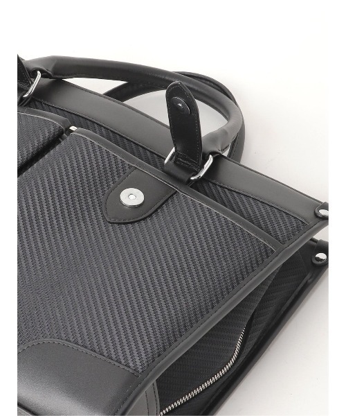 TAKA-Q（タカキュー）の「タカキューメンズ/TAKA-Q:MEN 変形市松 2WAY ブリーフバッグ A4対応（ビジネスバッグ・メンズ・グレー/ブラック・FREE）」の15枚目の写真