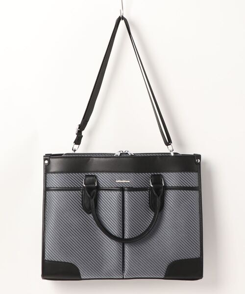 TAKA-Q（タカキュー）の「タカキューメンズ/TAKA-Q:MEN 変形市松 2WAY ブリーフバッグ A4対応（ビジネスバッグ・メンズ・グレー/ブラック・FREE）」の17枚目の写真