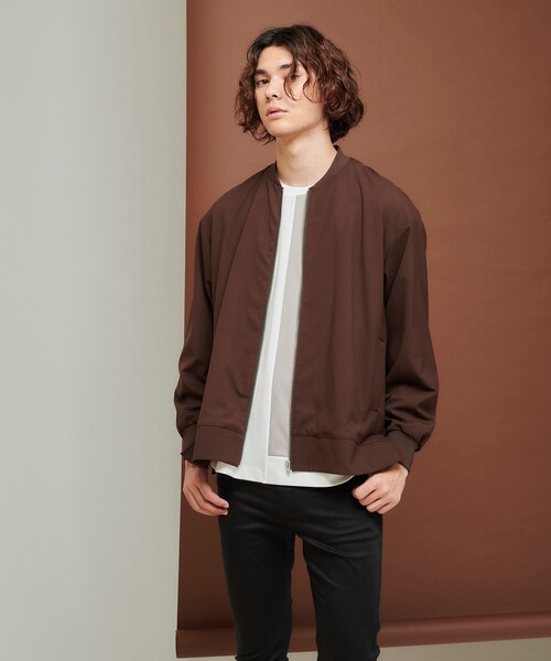 tk.TAKEO KIKUCHI（ティーケータケオキクチ）の「◆ケープドバックサイドスリットMA-1（ユニセックスアイテム）（ミリタリージャケット・メンズ・ブラック/ブルー/ダークブラウン・01/03/02）」の16枚目の写真