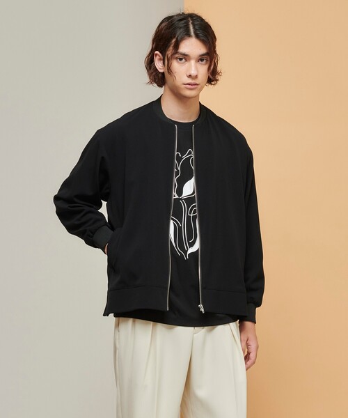 tk.TAKEO KIKUCHI（ティーケータケオキクチ）の「◆ケープドバックサイドスリットMA-1（ユニセックスアイテム）（ミリタリージャケット・メンズ・ブラック/ブルー/ダークブラウン・01/03/02）」の8枚目の写真