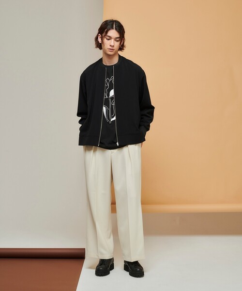 tk.TAKEO KIKUCHI（ティーケータケオキクチ）の「◆ケープドバックサイドスリットMA-1（ユニセックスアイテム）（ミリタリージャケット・メンズ・ブラック/ブルー/ダークブラウン・01/03/02）」の18枚目の写真