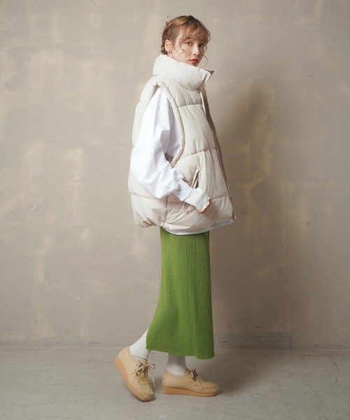 Lull（ルル）の「【Lull / ルル】2wayリブニットロングスカート（スカート・レディース・ブラック/ブラウン/グリーン・ONESIZE）」の3枚目の写真