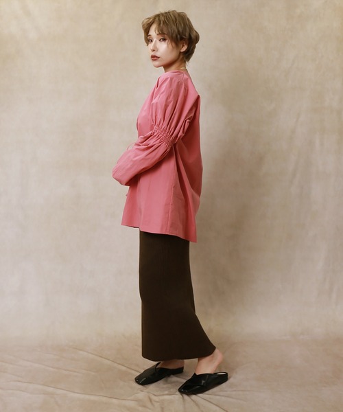 Lull（ルル）の「【Lull / ルル】2wayリブニットロングスカート（スカート・レディース・ブラック/ブラウン/グリーン・ONESIZE）」の14枚目の写真