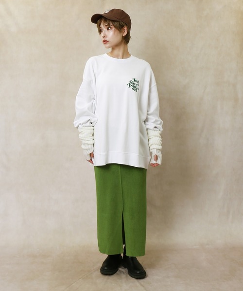 Lull（ルル）の「【Lull / ルル】2wayリブニットロングスカート（スカート・レディース・ブラック/ブラウン/グリーン・ONESIZE）」の15枚目の写真