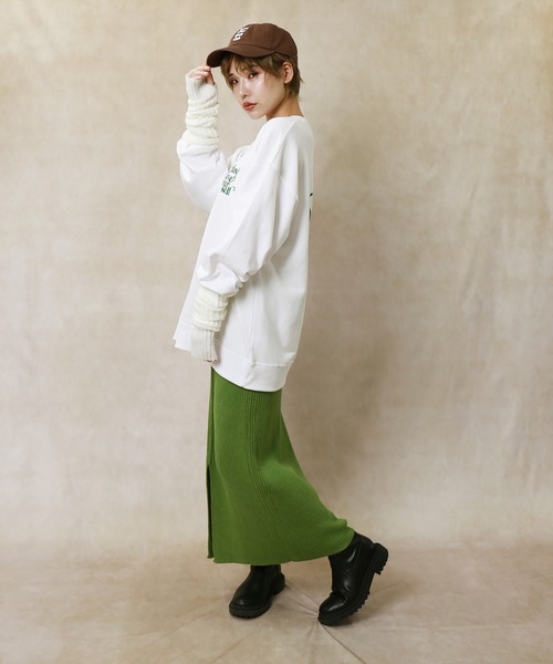Lull（ルル）の「【Lull / ルル】2wayリブニットロングスカート（スカート・レディース・ブラック/ブラウン/グリーン・ONESIZE）」の16枚目の写真