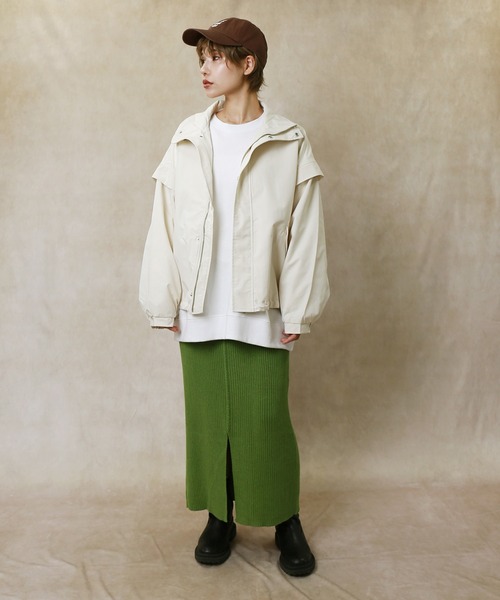 Lull（ルル）の「【Lull / ルル】2wayリブニットロングスカート（スカート・レディース・ブラック/ブラウン/グリーン・ONESIZE）」の17枚目の写真