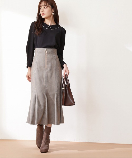 PROPORTION BODY DRESSING（プロポーションボディドレッシング）の「ピコデザインジョーゼットブラウス / 1212210005（シャツ/ブラウス・レディース・ブラック/イエロー/オフホワイト・FREE）」の3枚目の写真