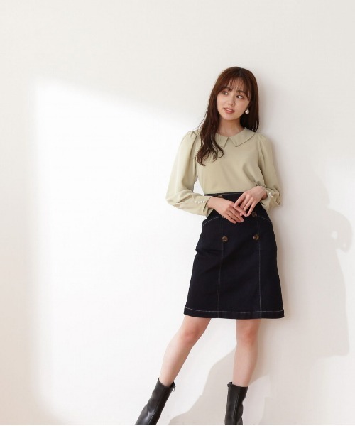 PROPORTION BODY DRESSING（プロポーションボディドレッシング）の「ピコデザインジョーゼットブラウス / 1212210005（シャツ/ブラウス・レディース・ブラック/イエロー/オフホワイト・FREE）」の22枚目の写真