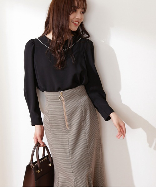 PROPORTION BODY DRESSING（プロポーションボディドレッシング）の「ピコデザインジョーゼットブラウス / 1212210005（シャツ/ブラウス・レディース・ブラック/イエロー/オフホワイト・FREE）」の20枚目の写真