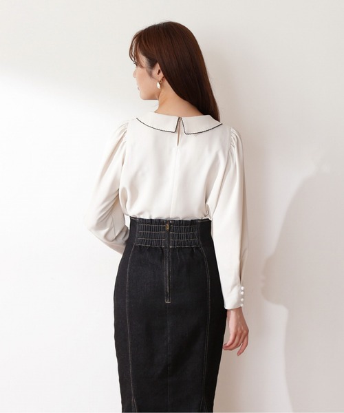 PROPORTION BODY DRESSING（プロポーションボディドレッシング）の「ピコデザインジョーゼットブラウス / 1212210005（シャツ/ブラウス・レディース・ブラック/イエロー/オフホワイト・FREE）」の16枚目の写真