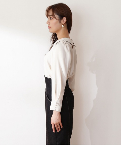 PROPORTION BODY DRESSING（プロポーションボディドレッシング）の「ピコデザインジョーゼットブラウス / 1212210005（シャツ/ブラウス・レディース・ブラック/イエロー/オフホワイト・FREE）」の17枚目の写真