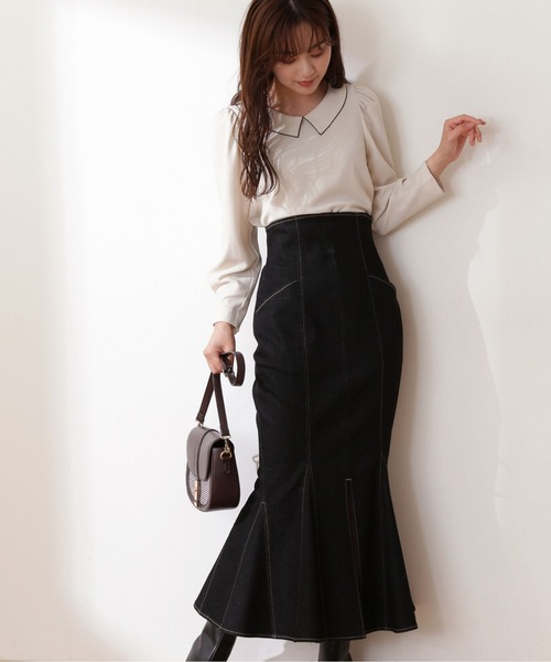 PROPORTION BODY DRESSING（プロポーションボディドレッシング）の「ピコデザインジョーゼットブラウス / 1212210005（シャツ/ブラウス・レディース・ブラック/イエロー/オフホワイト・FREE）」の18枚目の写真